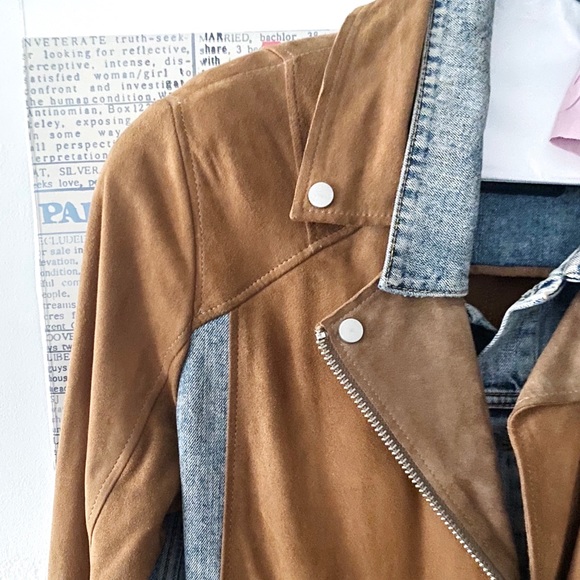 All Saint Frame Denim & Suede Jacket - Picture 8 of 16